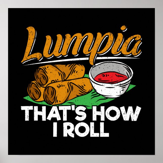 Philippines Filipino Lumpia Food Zitat Poster (Vorne)