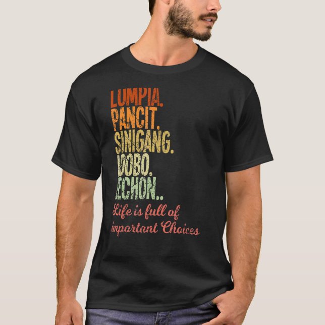 Philippines Filipino Lumpia Panstäda Sinigang Adob T-Shirt (Vorderseite)