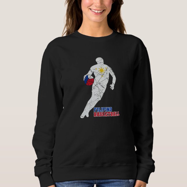 Philippines Filipino Sport Basketball Basket Ball  Sweatshirt (Vorderseite)