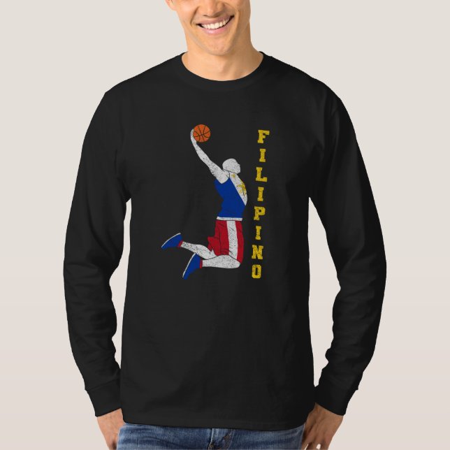 Philippines Filipino Sport Basketball Basket Ball  T-Shirt (Vorderseite)