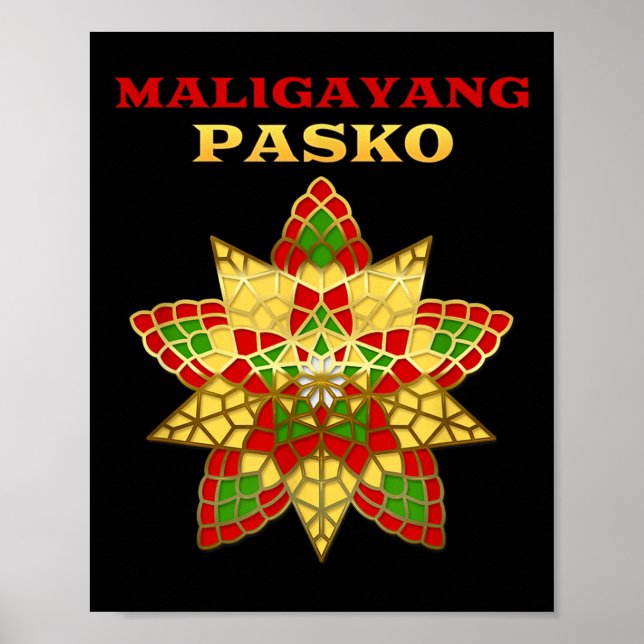 Philippines Pilipinas Filipino Weihnachtsparol Xma Poster (Vorne)