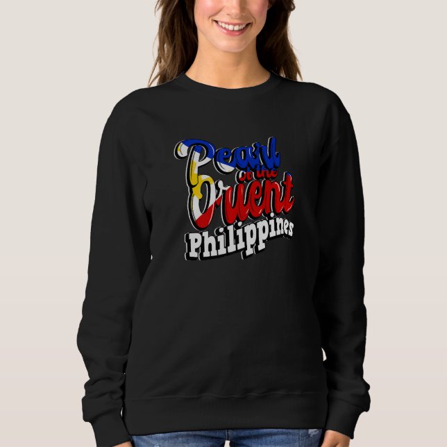 Philippines Pinay Filipino Country Palms Sun Mabuh Sweatshirt (Vorderseite)