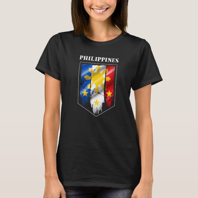 Philippines Pinay Filipino Pride Country Flag Isla T-Shirt (Vorderseite)