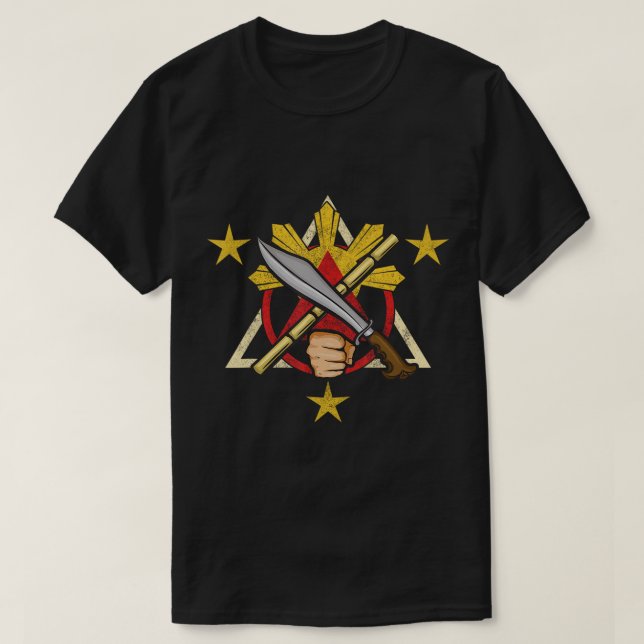 Philippines Proud Martial Arts Kali Eskrima Arnis T-Shirt (Design vorne)