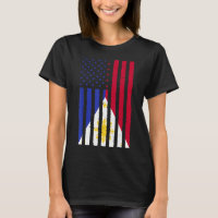 Philippines Roots USA Flaggenerbe Halb Philippino