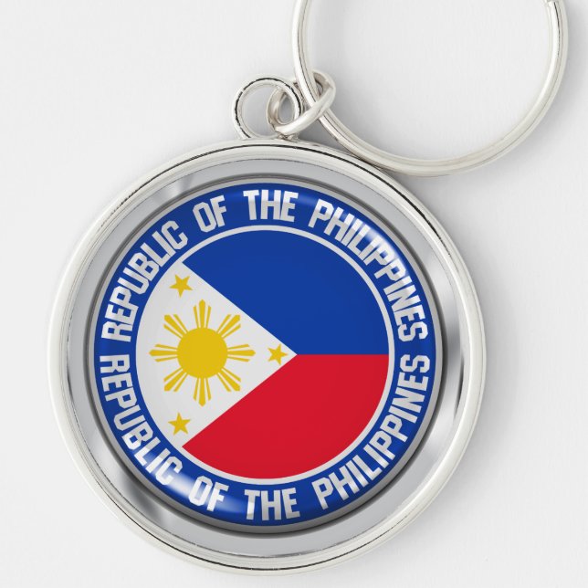 Philippines Round Emblem Schlüsselanhänger (Vorne)