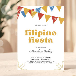 Philippines Sun Filipino Fiesta Einladung Boho
