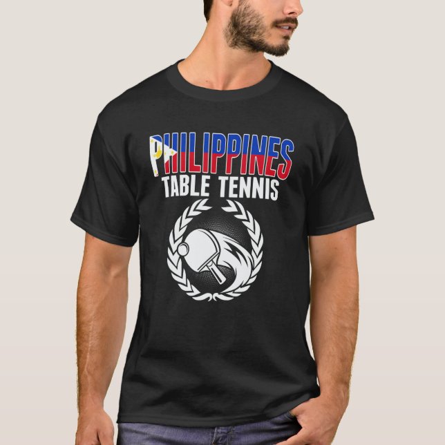 Philippines Table Tennis Fans Philippine Ping Pong T-Shirt (Vorderseite)