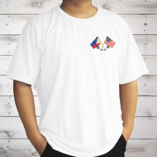 Philippinisch-amerikanische Flagge Filipinisches E T-Shirt