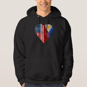 Philippinisch-amerikanische Flagge Filipinos Hoodie