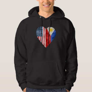 Philippinisch-amerikanische Flagge Filipinos Hoodie