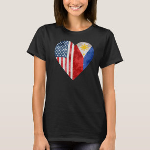 Philippinisch-amerikanische Flagge Filipinos T-Shirt