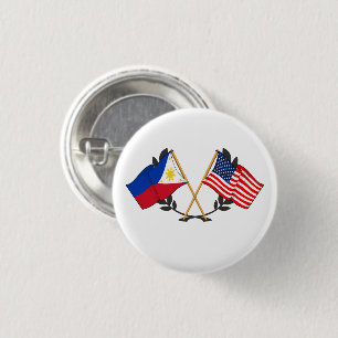 Philippinische amerikanische Flagge Philippinische Button