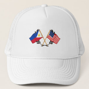 Philippinische amerikanische Flagge Philippinische Truckerkappe