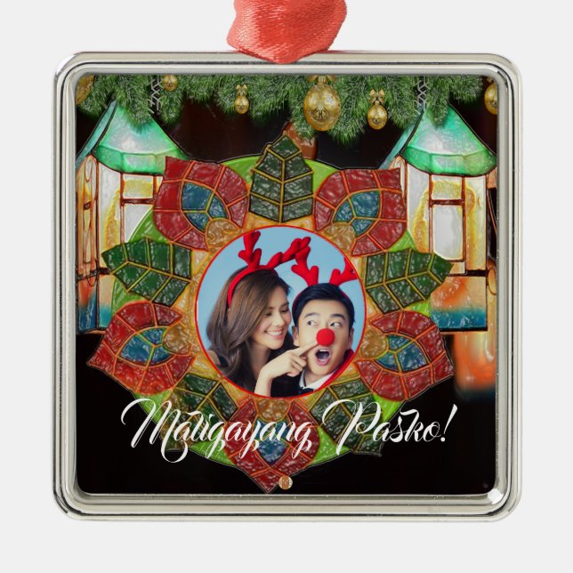 Philippinische bunte Laterne, mündliche Art Ornament Aus Metall (Vorne)