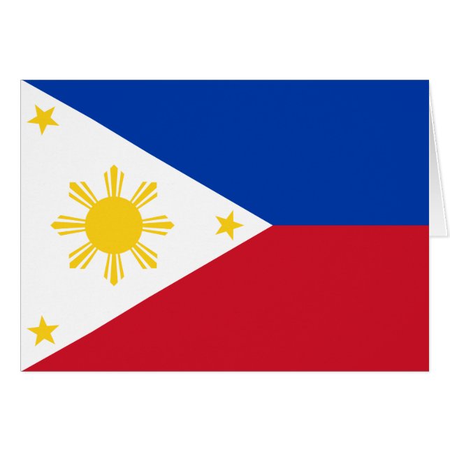philippinische Flagge (Vorderseite (Horizontal))