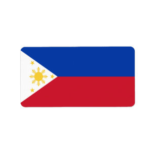 philippinische Flagge Adressaufkleber