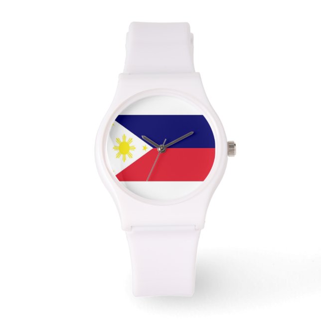 philippinische Flagge Armbanduhr (Vorderseite)