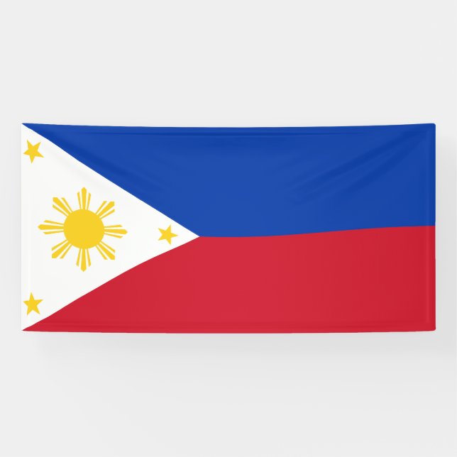 philippinische Flagge Banner (Horizontal)