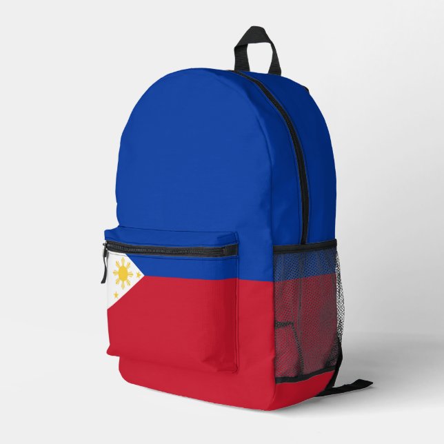 philippinische Flagge Bedruckter Rucksack (Rückseitige Ecke Rechts)
