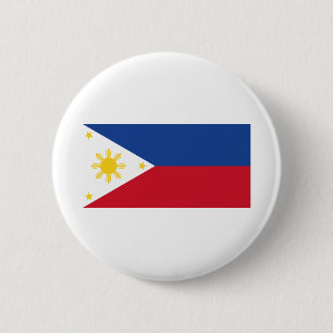 philippinische Flagge Button