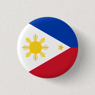 philippinische Flagge Button