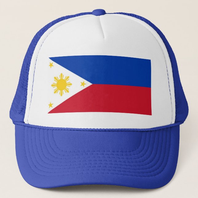 philippinische Flagge (Cap) Truckerkappe (Vorderseite)