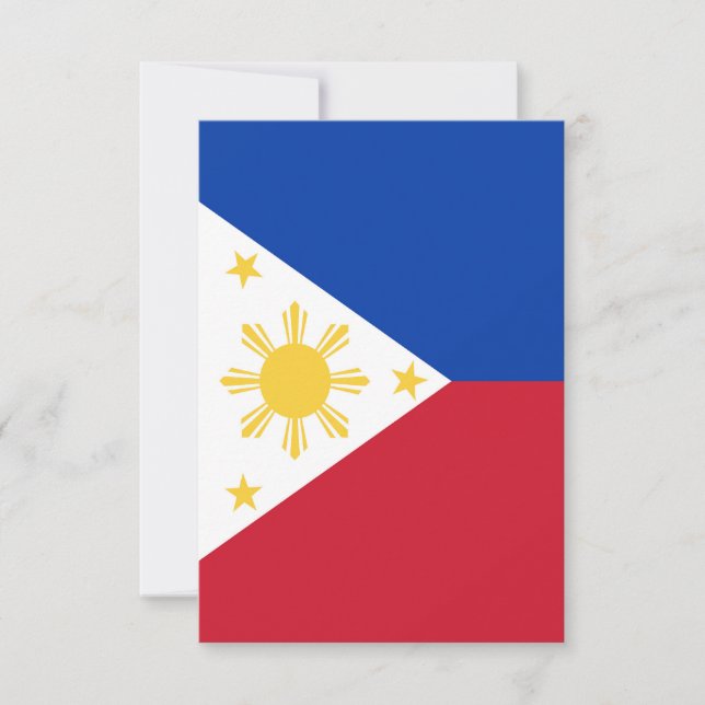 philippinische Flagge Dankeskarte (Vorderseite)
