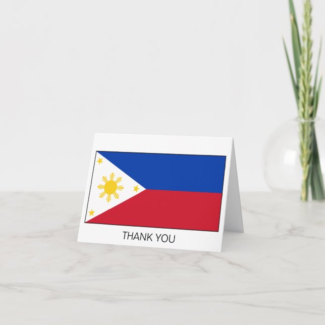 philippinische Flagge Dankeskarte (Vorderseite)