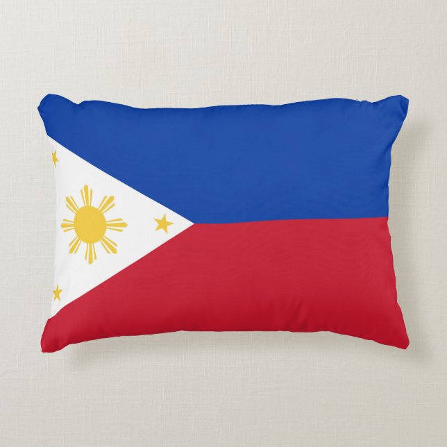 philippinische Flagge Dekokissen (Vorderseite)