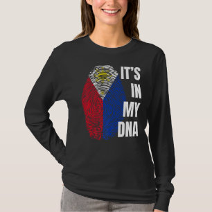 Philippinische Flagge Dna Fingerprint Philippinen T-Shirt