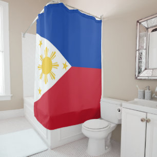 philippinische Flagge Duschvorhang