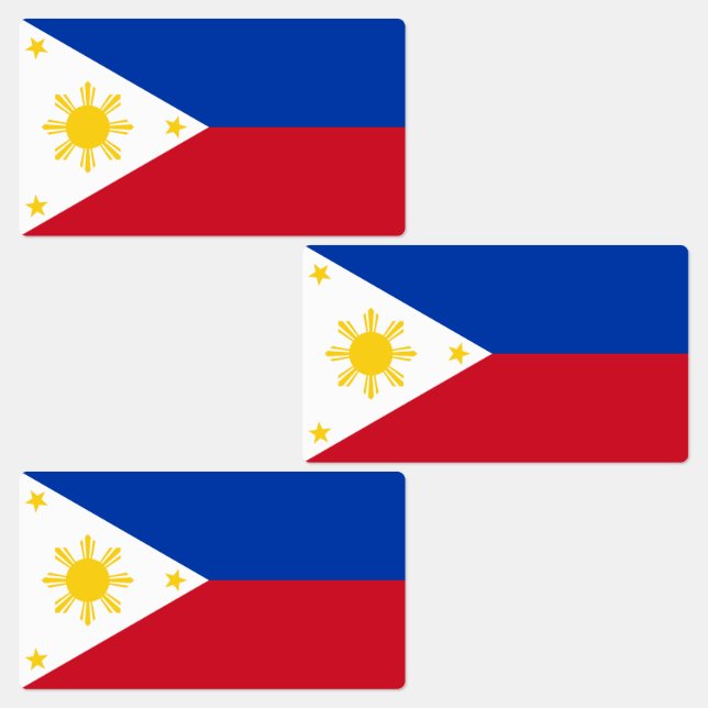 philippinische Flagge Etiketten (Gruppe)