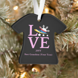 Philippinische Flagge - Filipina Pink-Liebe Ornament