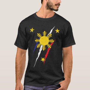 Philippinische Flagge Filipino Filipina Pinoy Prid T-Shirt