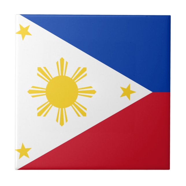 philippinische Flagge Fliese (Vorderseite)