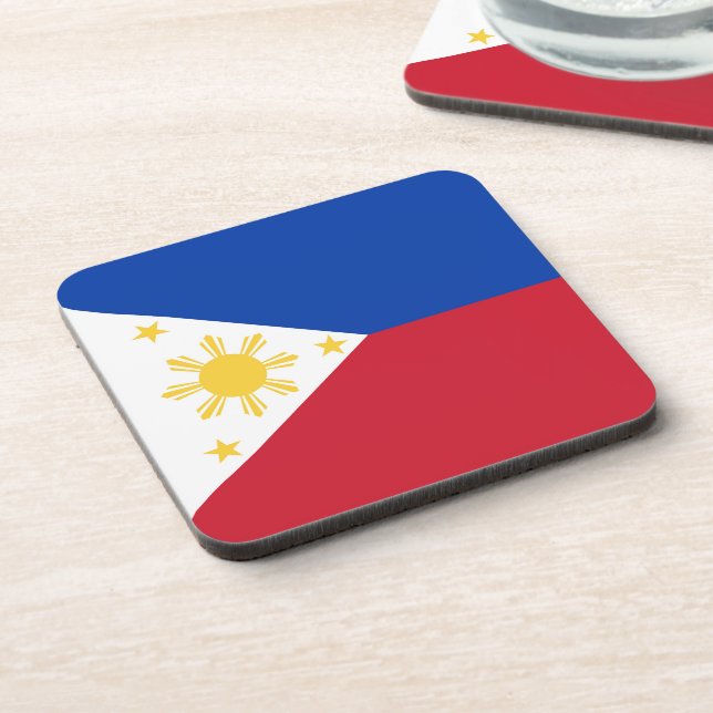 philippinische Flagge Getränkeuntersetzer (Linke Seite)