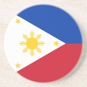 philippinische Flagge Getränkeuntersetzer