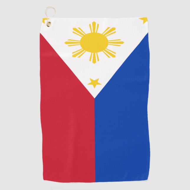 philippinische Flagge Golfhandtuch (Vorderseite)