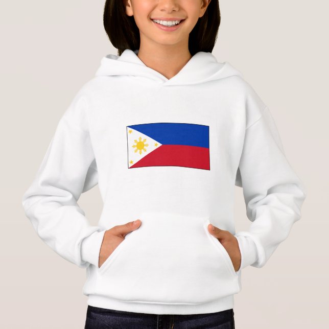 philippinische Flagge Hoodie (Vorderseite)
