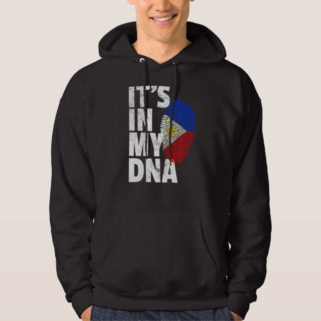 philippinische Flagge in meinem DNA-Weihnachtsland Hoodie (Vorderseite)