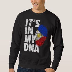 philippinische Flagge in meinem DNA-Weihnachtsland Sweatshirt