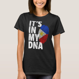 philippinische Flagge in meinem DNA-Weihnachtsland T-Shirt