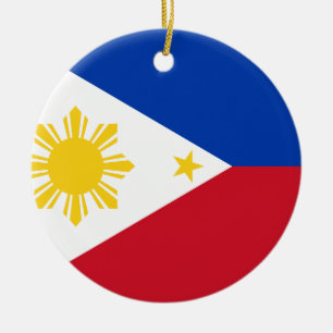 philippinische Flagge Keramikornament