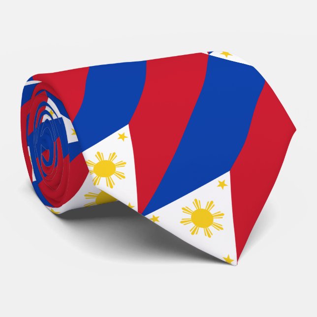 philippinische Flagge Krawatte (Gerollt)