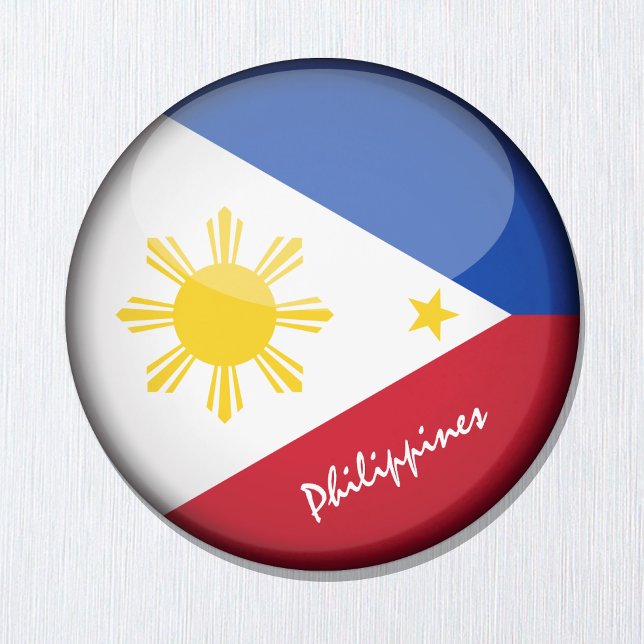 Philippinische Flagge & Manila - Reise-/Sportfans Magnet (Von Creator hochgeladen)