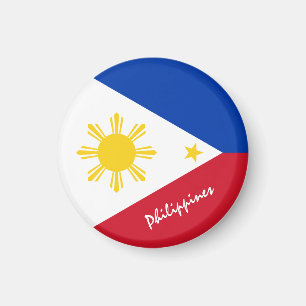 Philippinische Flagge & Manila - Reise-/Sportfans Magnet