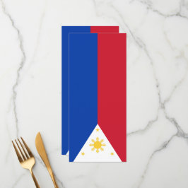 philippinische Flagge Menükarte