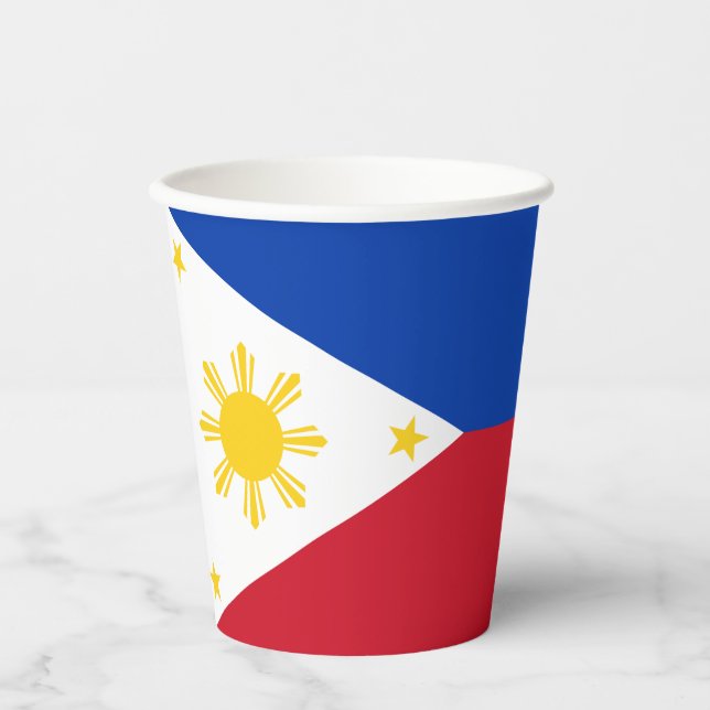 philippinische Flagge Pappbecher (Vorderseite)