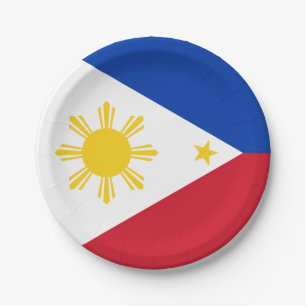 philippinische Flagge Pappteller